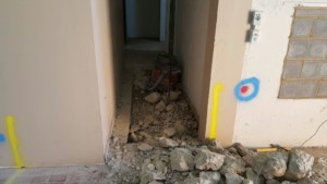 QSC Hallway Torn Up Pic 1